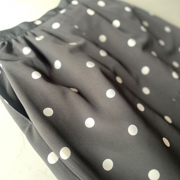 Rare Vintage Pendleton Black and White Polka Dot A-Line Pleated Skirt Small - Picture 5 of 11